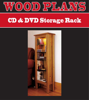 CD & DVD Storage Rack Woodworking Plan